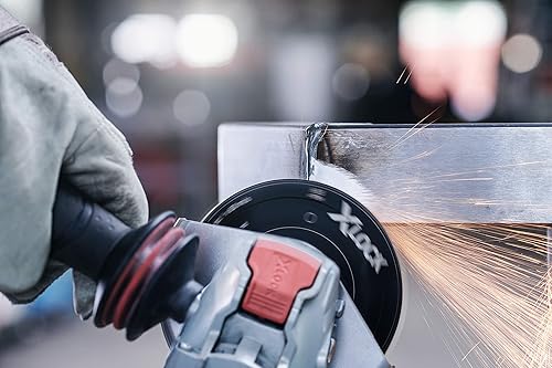 Miniatura 3 de BOSCH FBX5100 - Paquete de 25 discos de fibra abrasiva X-LOCK de grano fino de 5 pulgadas, grano 100, compatibles con eje de 78 pulgadas para