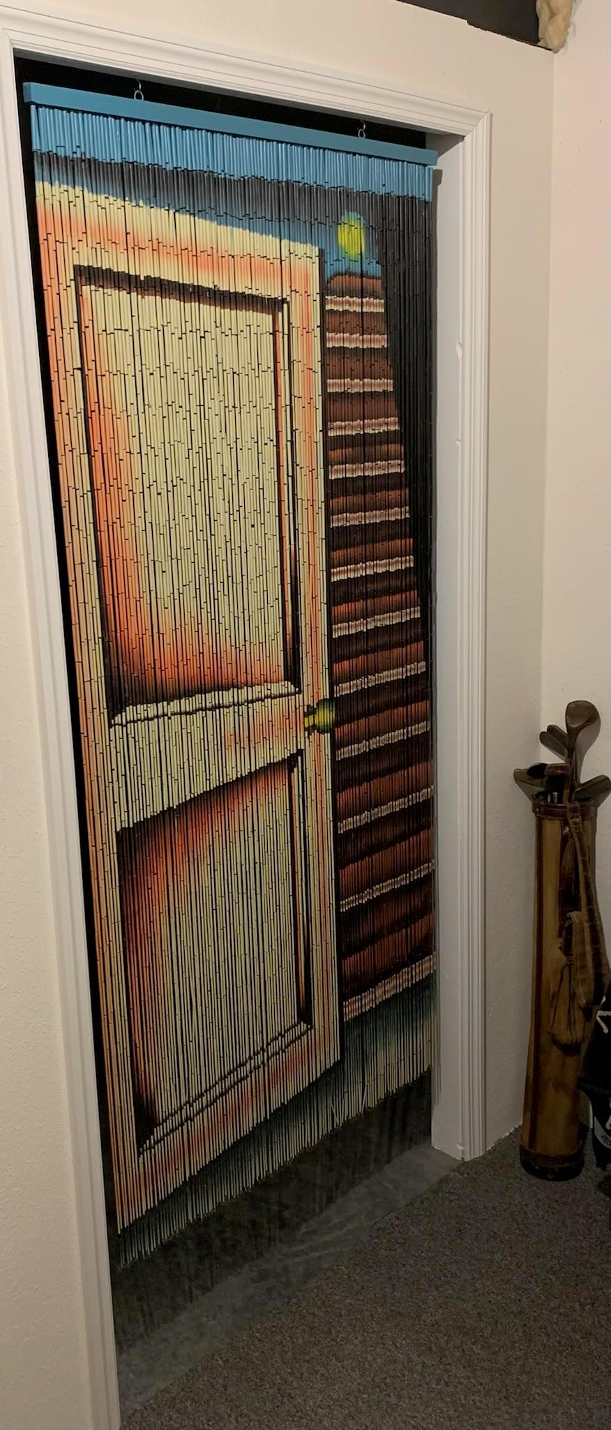 ABeadedCurtain 125 Stand Stairway Beaded Curtain 38% More Strands Handmade with 4000 Beads (+Hanging Hardware)