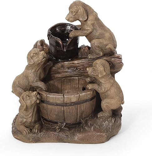 Christopher Knight Home 314378 Dimmock - Fuente para exteriores, color marrón claro