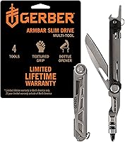 Vista 15 de Gerber Gear Armbar Trade 8-en-1 Multiherramienta - Cuchilla de 6.35 cm de borde liso, palanca, martillo - Equipo EDC y accesorios - Plata