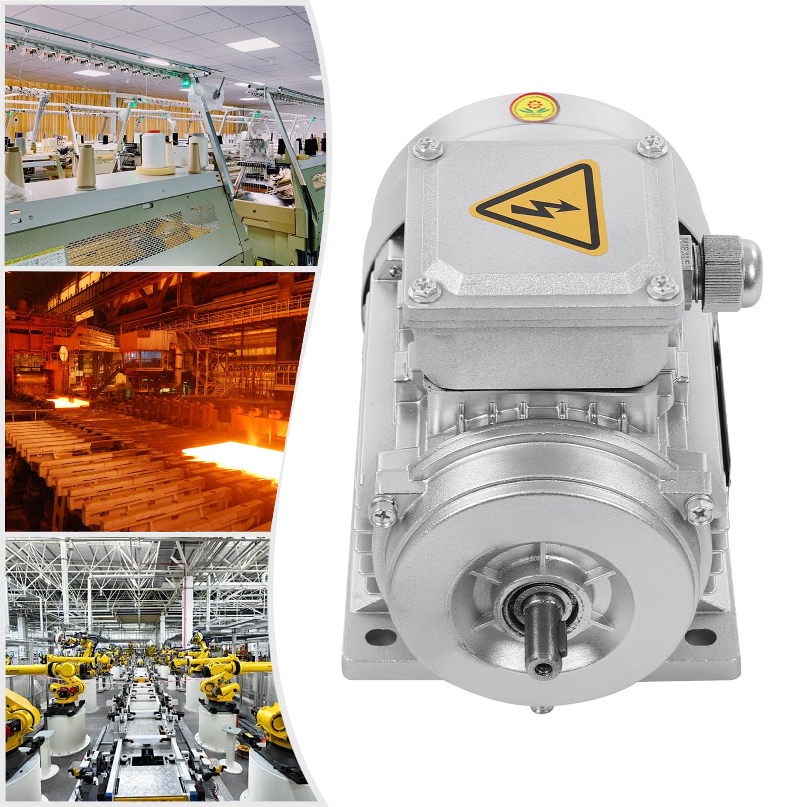 Elektromotor 370W 230/400V Drehstrom-Asynchronmotor 1330U/min Drehstrommotor 3-Phasen Motor für mechanische Geräte, Wellendurchmesser 11mm