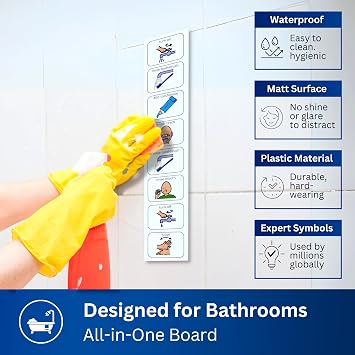 Brushing Teeth Visual Schedule for Autism, Toothbrushing Chart (English)