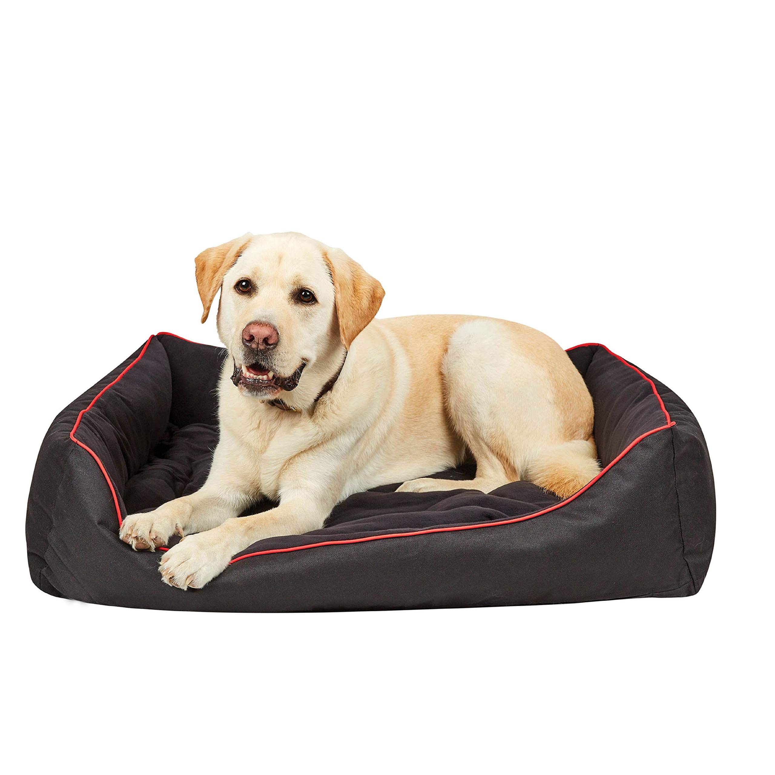 Petslover Ultra Soft Ethnic Designer Black Color Outdoor Oxford Fabric Fiber Filled Sofa Style Dogs & Cats Beds (XL, Black) (B0821JB5XT) Amazon Price History, Amazon Price Tracker