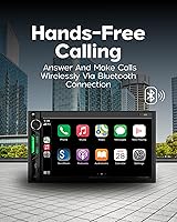 Vista 6 de Soundstream Estéreo de Coche Doble DIN VRCPAA-7DRM – Unidad principal Apple CarPlay y Android Auto de 7 pulgadas, estéreo Bluetooth para coche, AUX