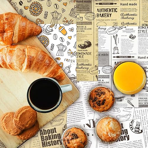 Miniatura 6 de 400 hojas de papel para alimentos, hojas de papel prémium de 10 x 10 pulgadas, resistentes al agua y a la grasa, forros a prueba de grasa para botes