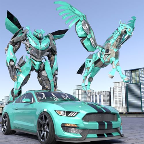 US Police Transform Robot Unicorn Flying Horse