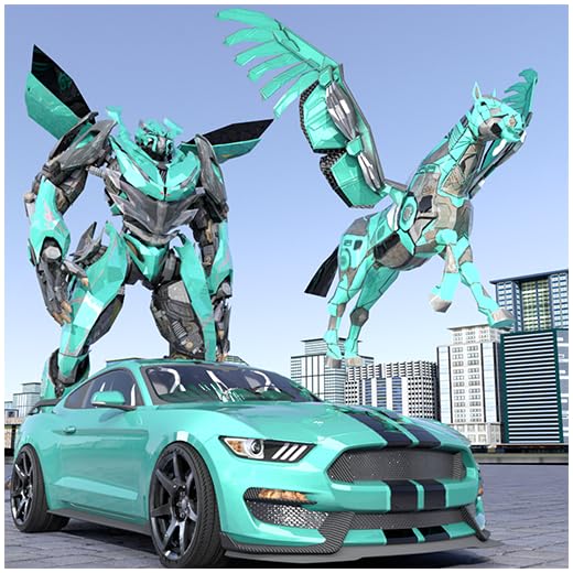 US Police Transform Robot Unicorn Flying Horse