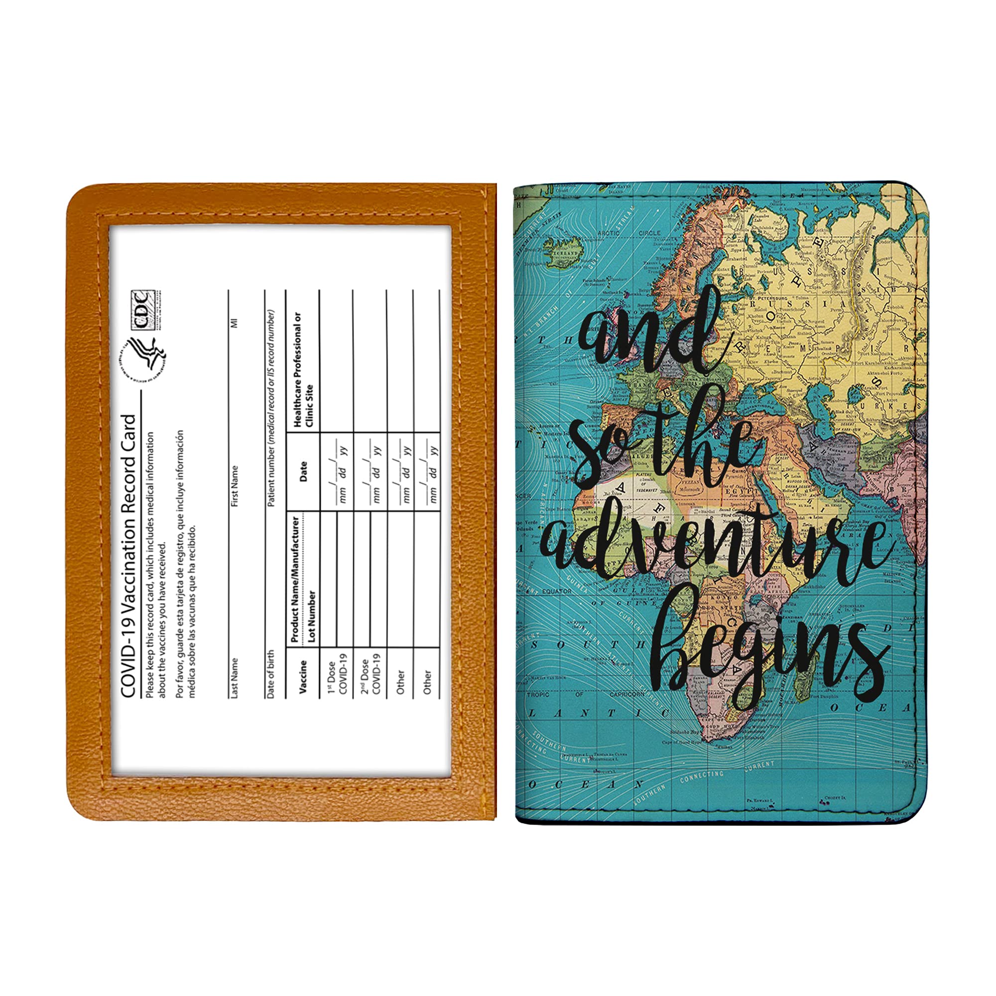 With Love From JulieVaccination Passport Holder CDC Issued Vaccine Card Case Protector Cover RFID Travel Wallet, VAC PASS 003