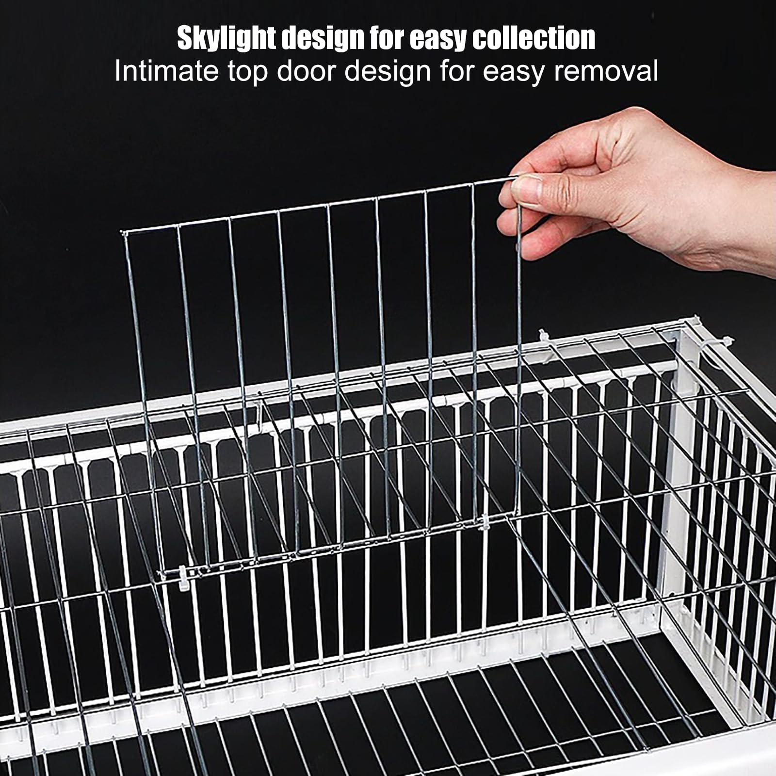Jaula para pájaros, Trampa para Palomas, Jaula para gallinas y pájaros con diseño a Prueba de Fugas, gallinero portátil para Palomas con Entrada unidireccional, Jaula para Palomas de Cuatro