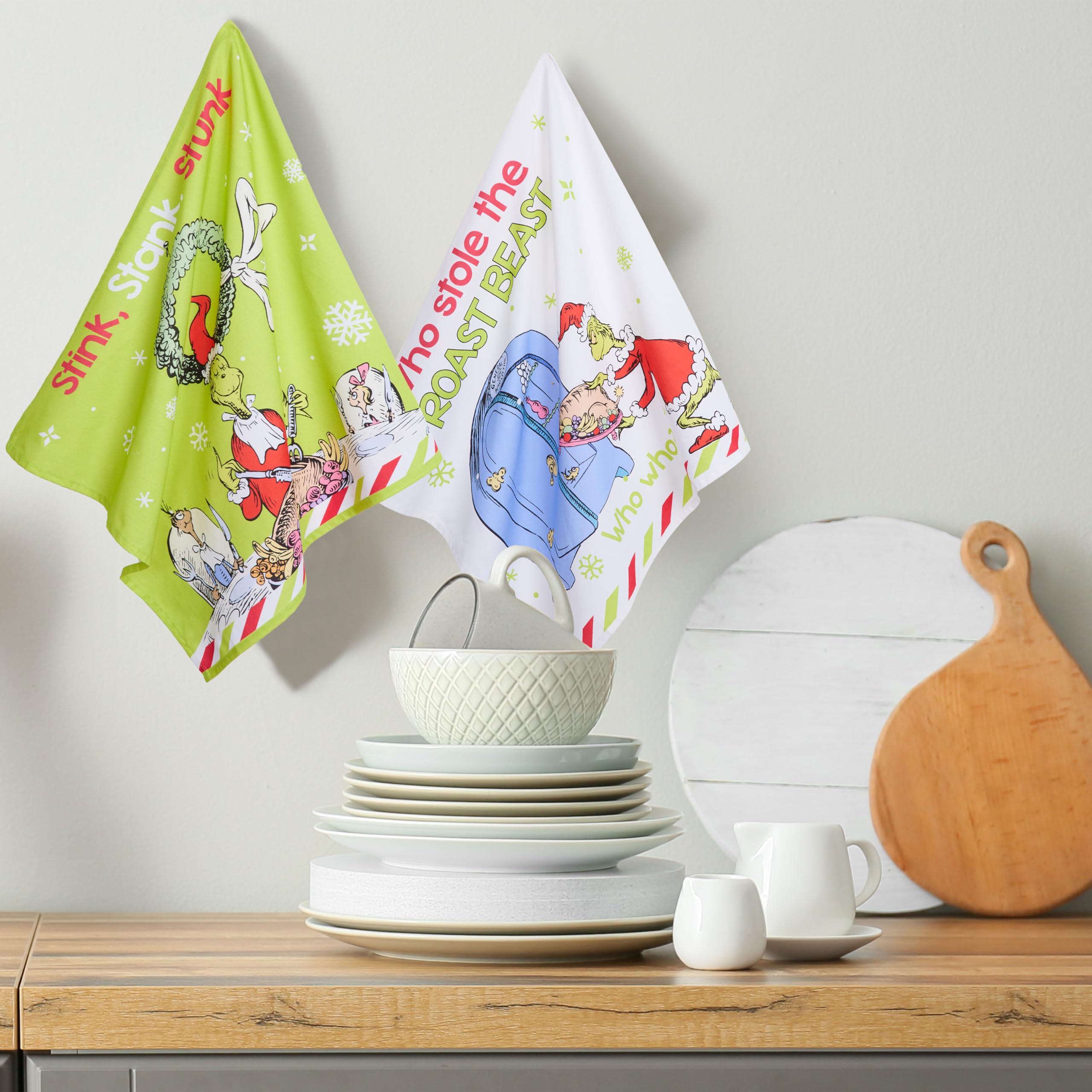 Amazon.com: The Grinch Kitchen Towel Pack of 2, Christmas
