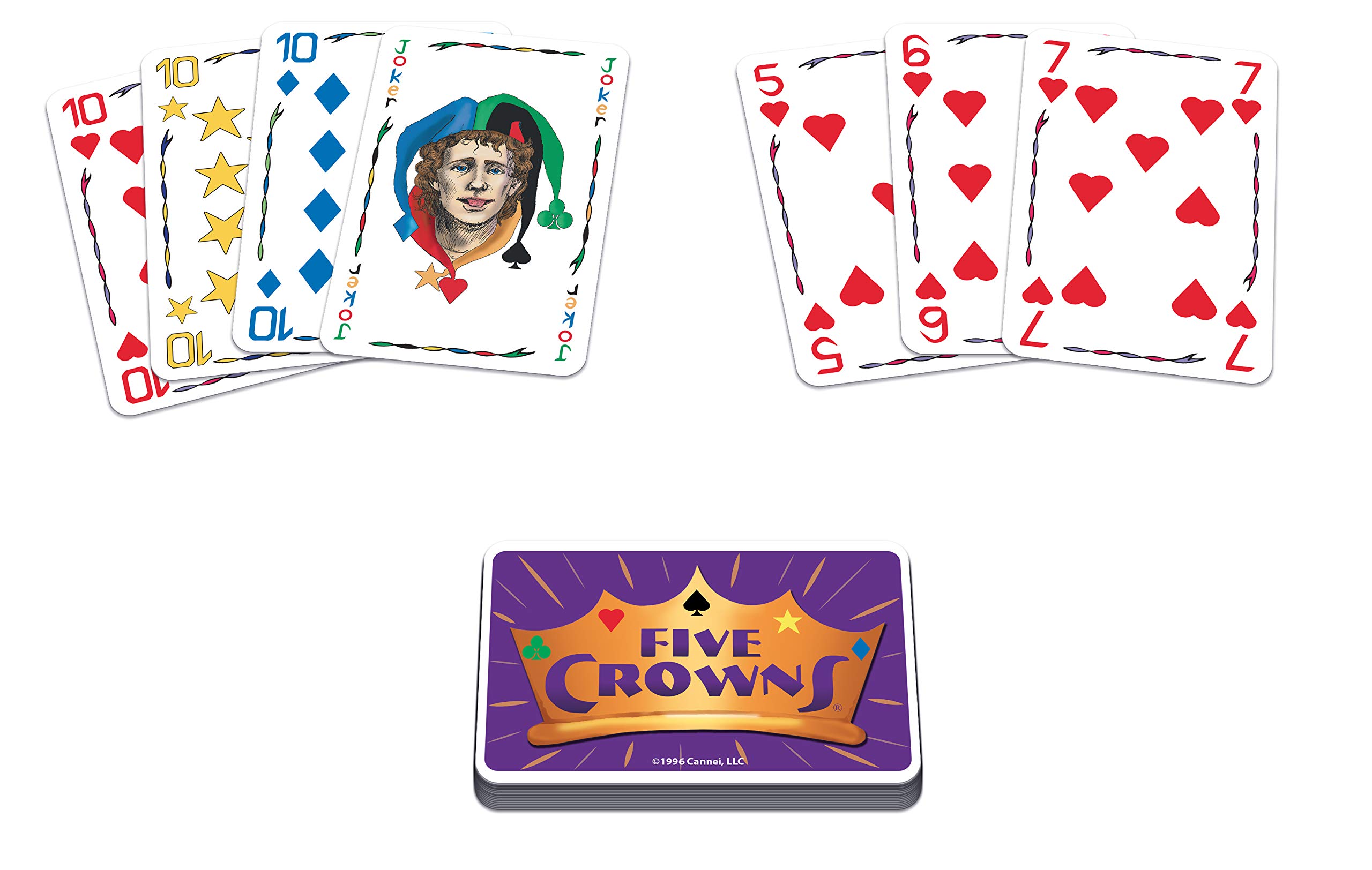 GIGAMIC - Les Cinq Rois - Jeux de société - Jeux de Cartes dès 8 ans - Jeu d'ambiance pour enfant, famille et amis - 1 à 7 joueurs - Variante de Rami - 45 Min - Jeu en Français - JSBRO