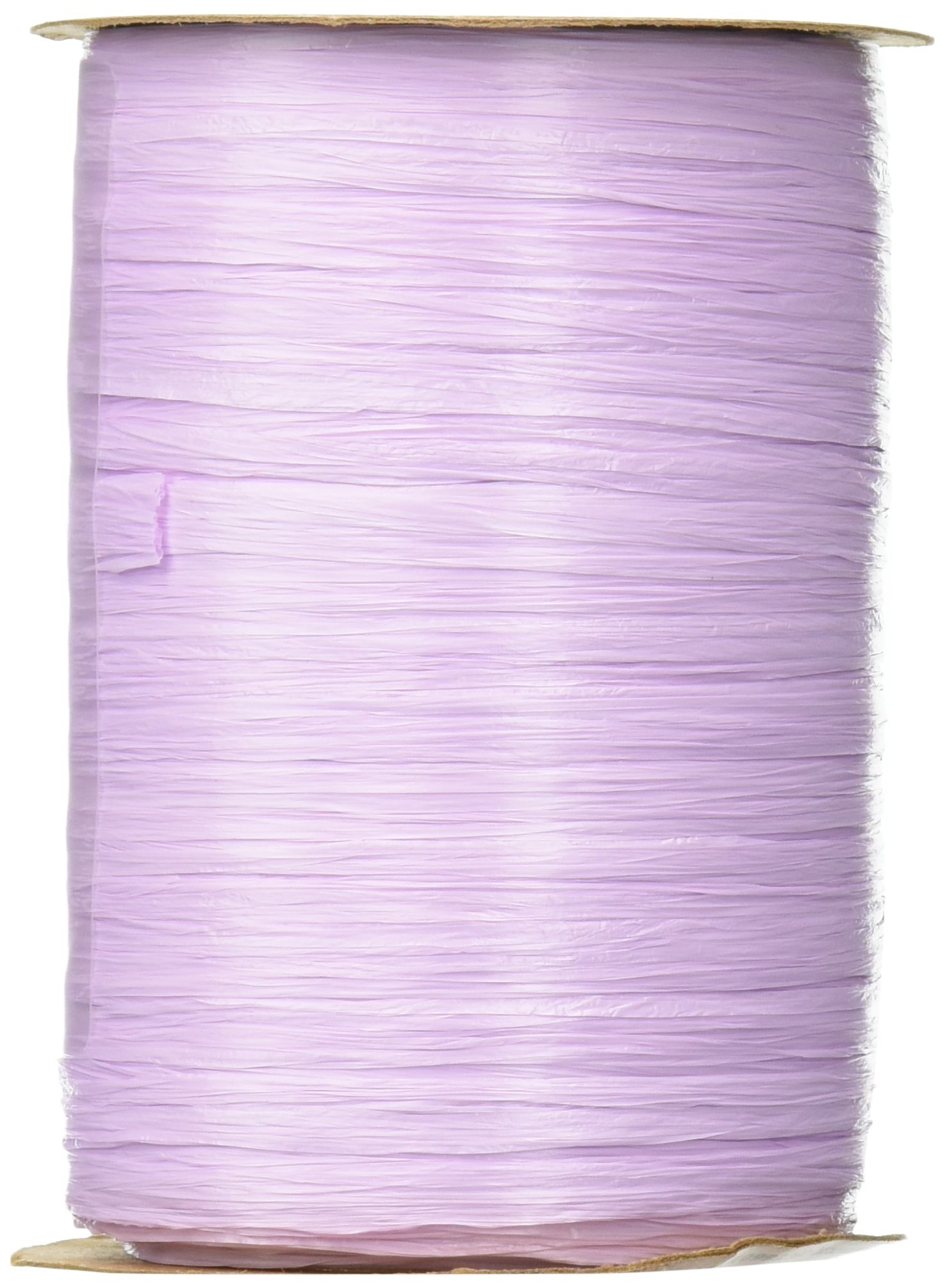 BerwickCraft Matte 1/4'' Wide Raffia Ribbon, Lavender Purple, 100 Yards, 7MM