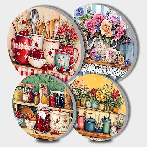 Miniatura 113 de 4 fundas redondas para quemador de estufa de Halloween, cubiertas de quemador eléctrico de calabaza de otoño, 8 y 10 pulgadas, cubierta para Obras