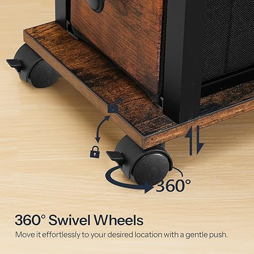 Miniatura 7 de HOOBRO Mesa auxiliar pequeña y estrecha con estación de carga, mesa auxiliar delgada para espacios pequeños, mesita de noche delgada con salida de