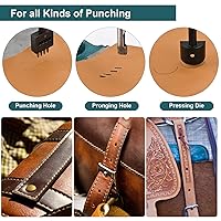Vista 2 de Leather Hole Puncher Hand Punching Machine Heavy Duty Manual Press Puncher Punch Tools for DIY Leather Craft Punching Holes with 1.5-13mm Clamping