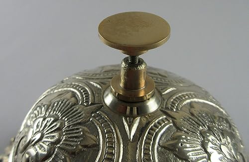 Miniatura 6 de Upper Deck Campana de contador de hotel de latón macizo adornado