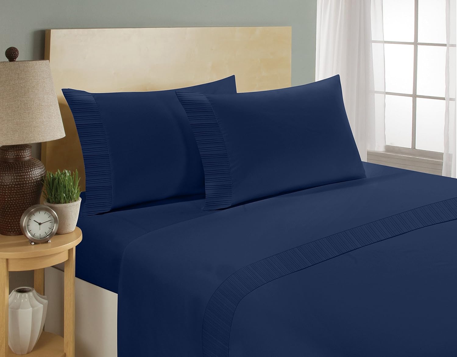 Chamberlain London 1800 Series Egyptian Comfort Easy Care Wrinkle Resistant Sheet Set (Twin, Gray)