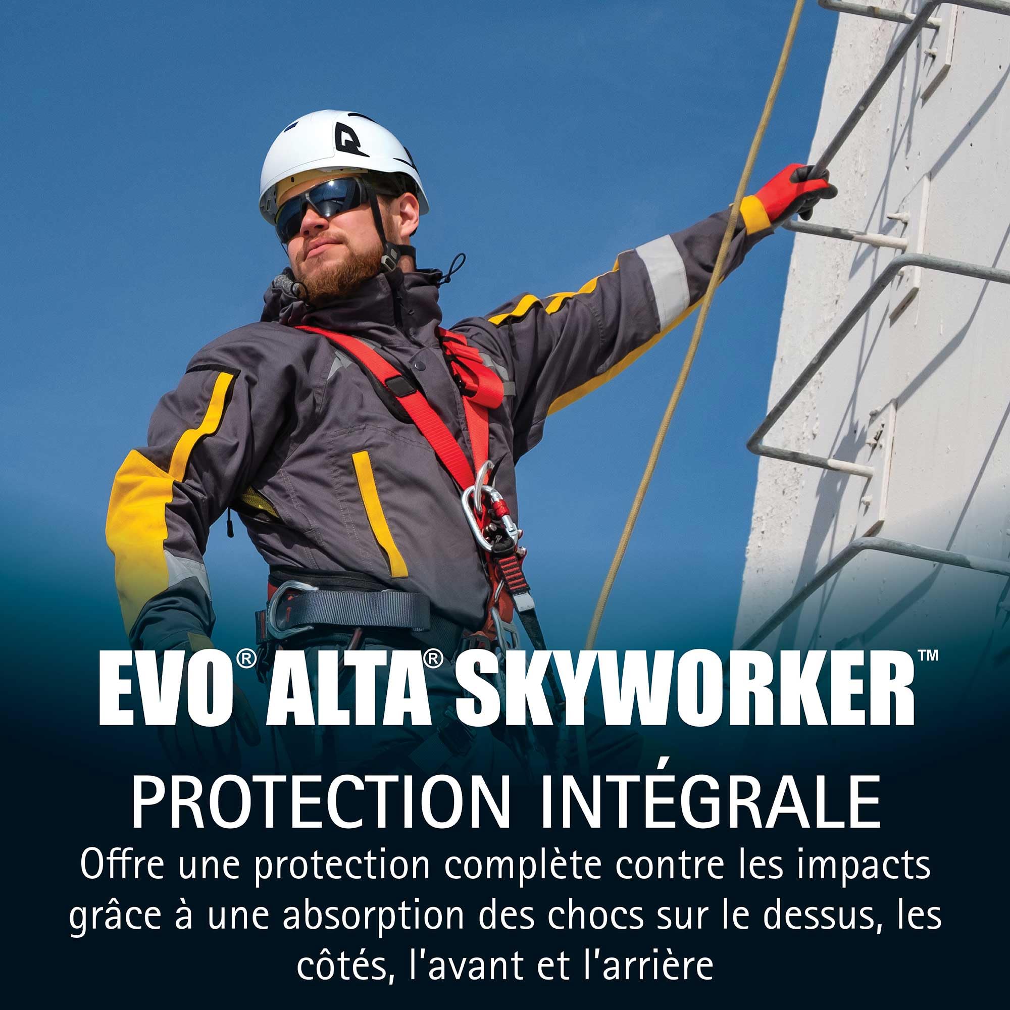 JSP Casque de Sécurité EVO ALTA Skyworker Crémaillère - Ventilé - Noir (ARC170-001-100)