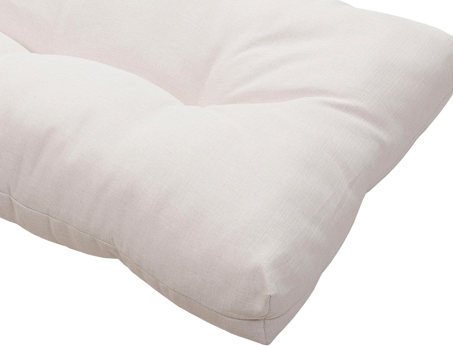 Magpie Fabrics Indoor Outdoor Bench Cushion 45x18, Non-Slip Tufted Long Seat Pads, Patio Loveseat Cushion for Window, Garden, Swing, Settee - Cream Beige