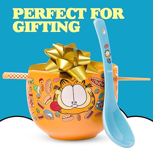 Miniatura 147 de Silver Buffalo The Powerpuff Girls Girl Power Featuring Blossom, Bubbles, and Buttercup Ceramic Ramen Noodle Rice Bowl with Chopsticks, Microwave