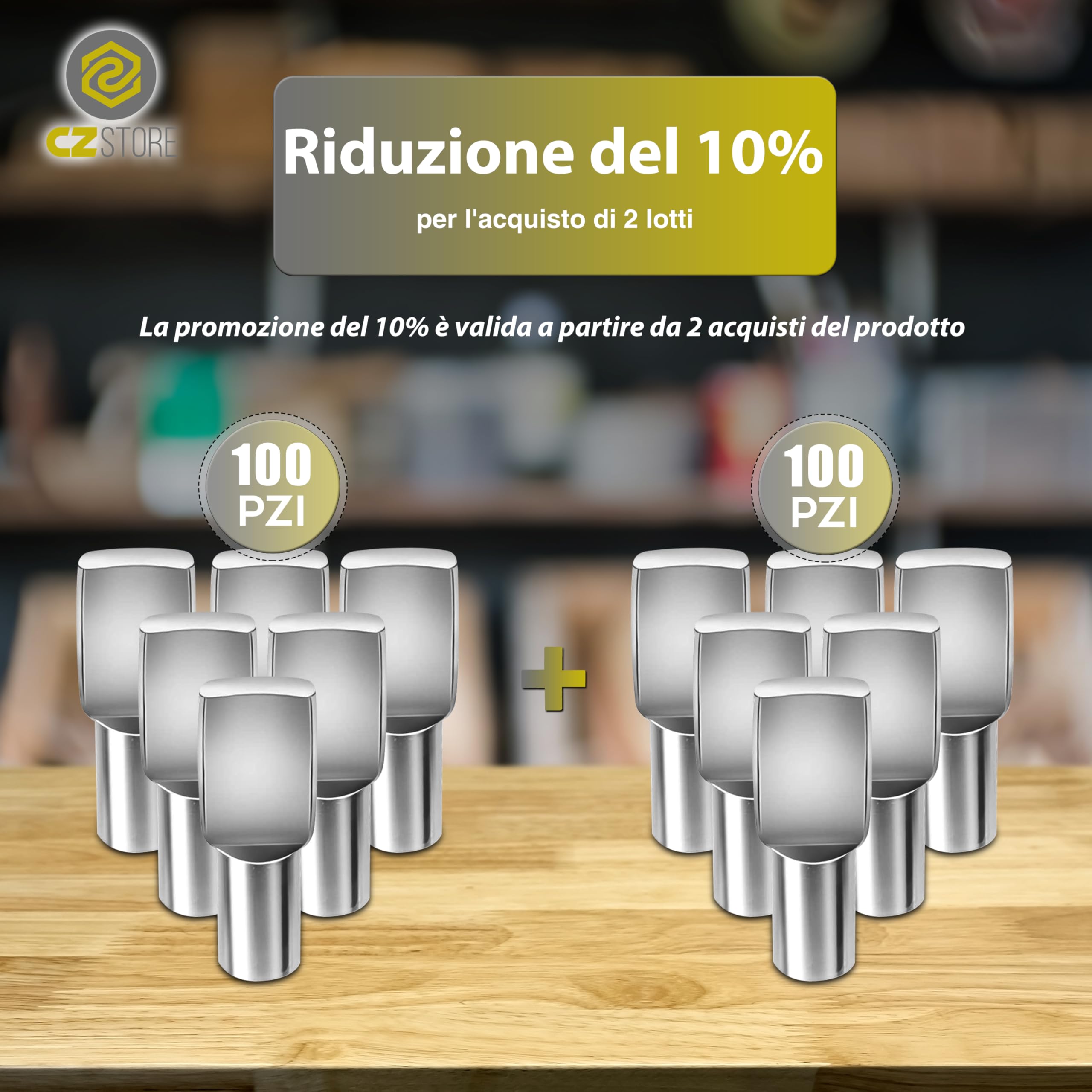 Perni di Supporto per Mensole e Scaffali -✮GARANZIA A VITA✮- Tasselli Metallici 5mm Reggi Mensola - Pioli per Mensola, Scaffalatura, Libreria, Mobili - Confezione da 100 con Valigetta