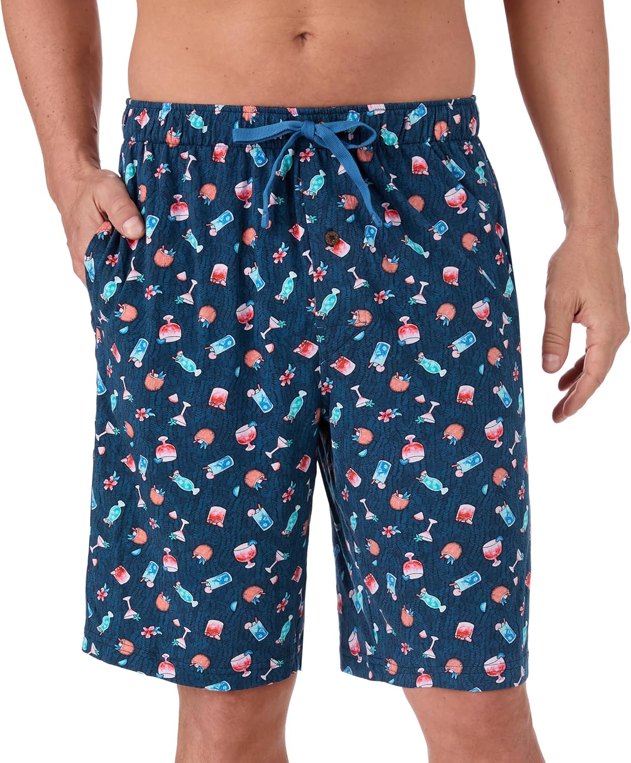Tommy Bahama - Men's Essential Printed Lounge Short, Stretch Jersey Pajama Shorts for Sleep or Lounge