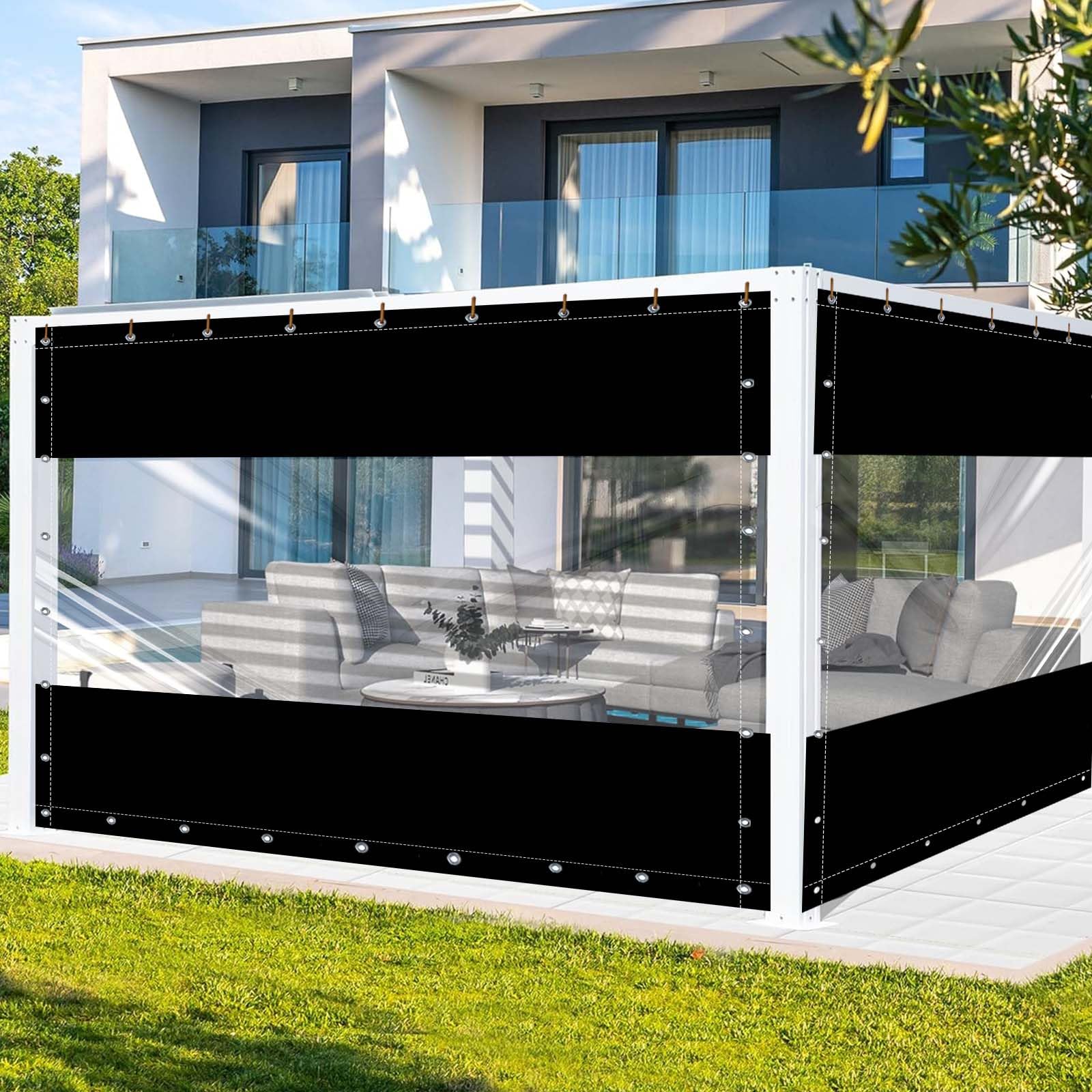 Amazon.com: FoundGo 8'H x 7'W Vinyl Curtains for Patio 19oz