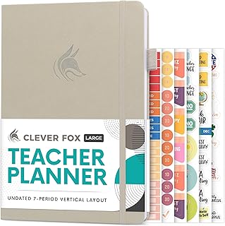 Clever Fox Teacher Planner, School & Homeschool Book, B5 Size Foggy Alps