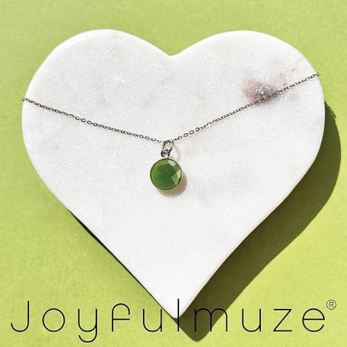 Miniatura 2 de Genuine Jade Necklace Pendant, Energy Healing Green Gemstone, 18K Gold plated over Sterling Silver 925, Dainty Handmade Jewelry Gift for Womens,18