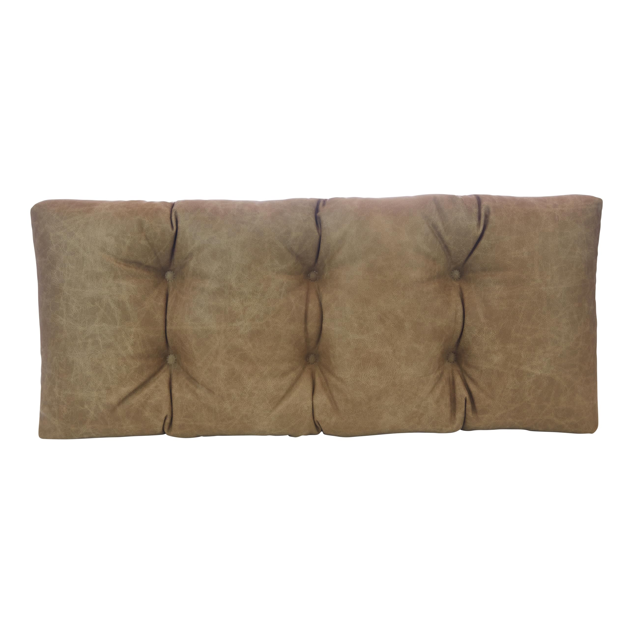 Klear Vu The Gripper Omega Non-Slip Tufted Bench Cushion for Indoor Furniture, Entryway Storage, Bay Window, Corner Nook or Piano Seat, 33 Inches, Brown