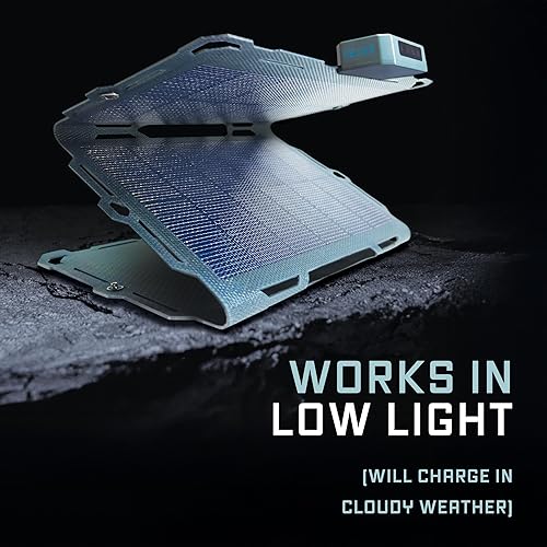 Miniatura 3 de Dark Energy Spectre - Panel solar plegable de 18 W Energía solar portátil carga dispositivos USB-C y USB-A Resistente a golpes e impactos con