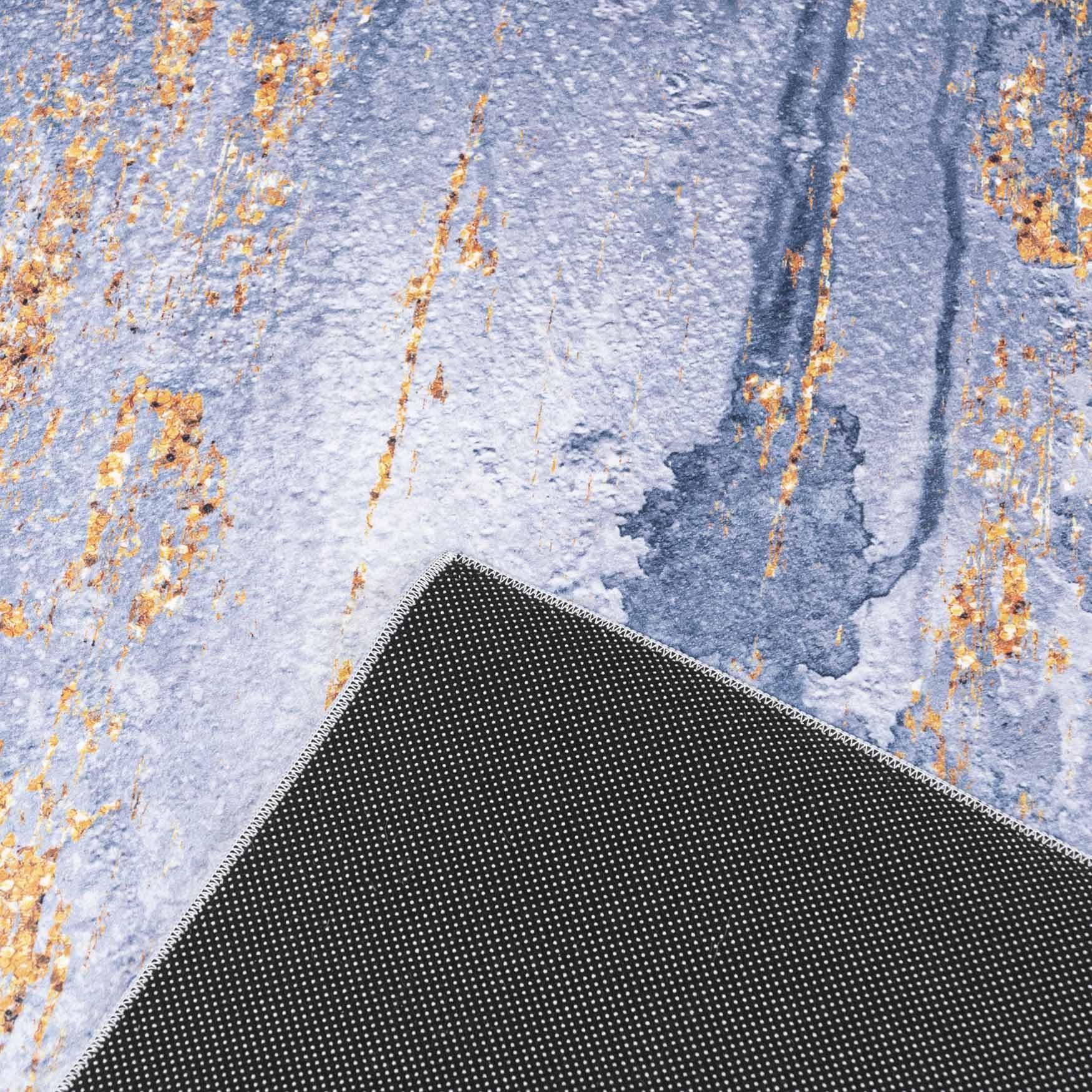 Mazovia Grande Alfombra Salón 160x230cm Antracita Azul Abstracto con Estilo