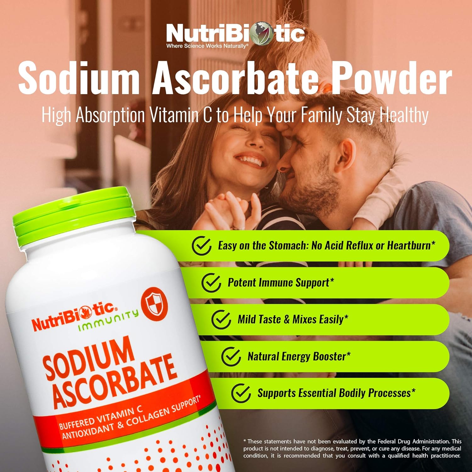 Buy NutriBiotic Sodium Ascorbate Buffered Vitamin C Powder, 16 Oz