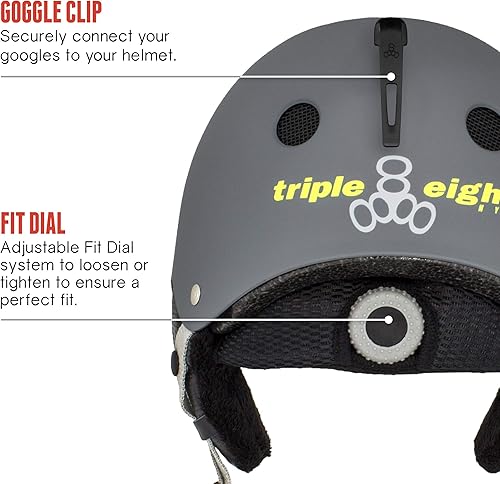 Miniatura 2 de Triple Eight Halo Snow - Casco estándar de snowboard y esquí, certificado de seguridad con ajuste de esfera