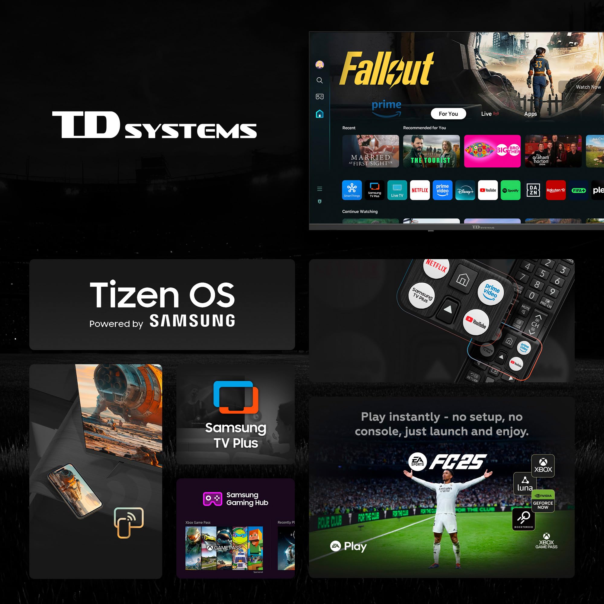 TD Systems - Smart TV 32 Pollici HD con Tizen OS 8.0 Powered by Samsung, Televisore HDR10 con Sintonizzatore Triplo, Televisori 2026 | PRIME32C22TIZEN