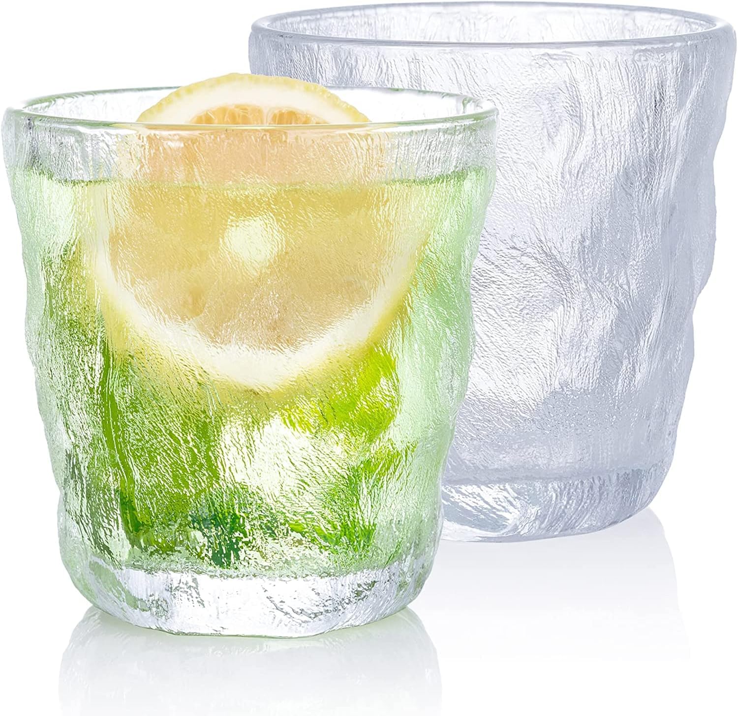 VILON Italian Premium Whiskey Glass | Clear Crystal Whiskey Glass | 300 ML | Set of 4 (Glacier)