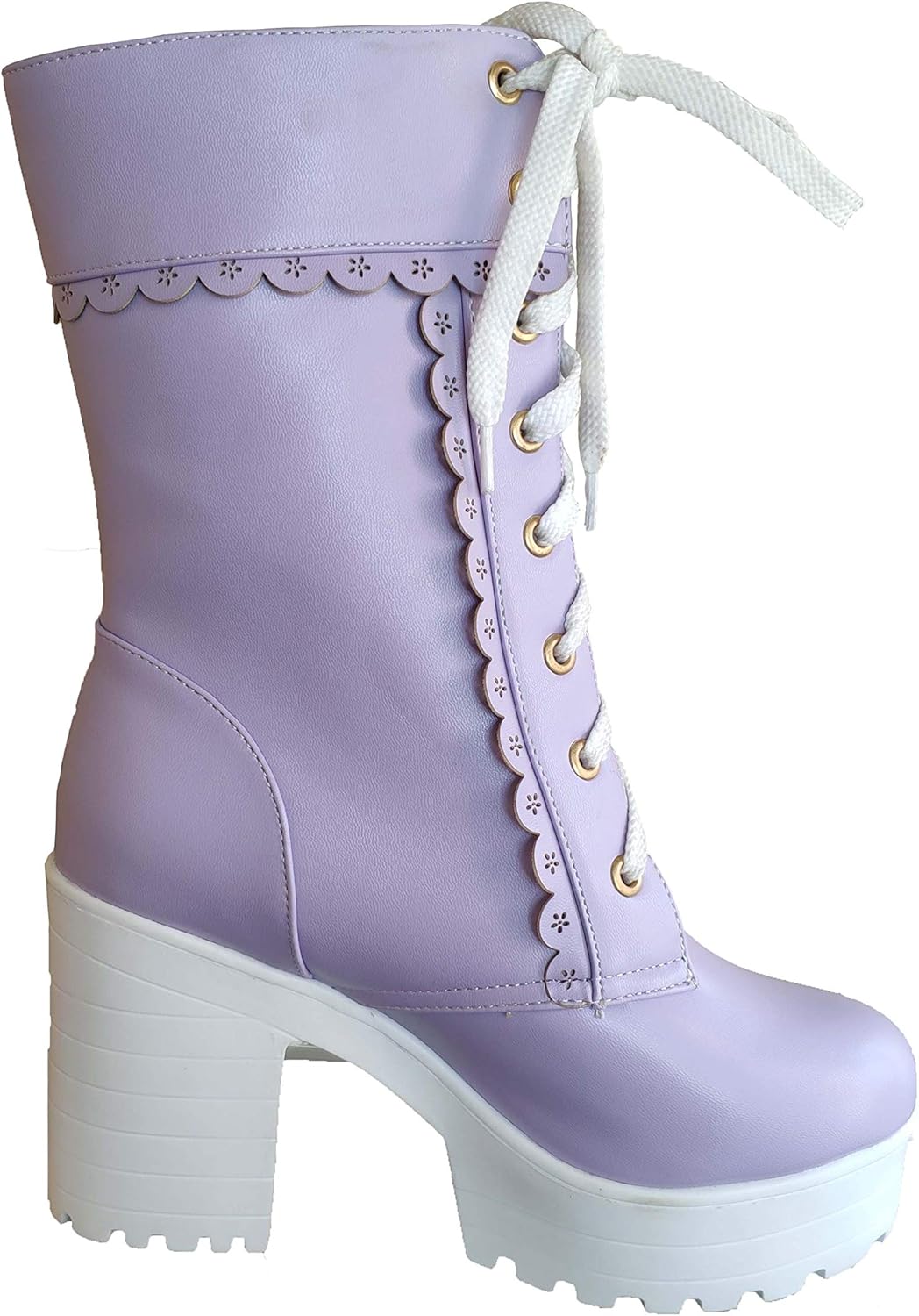 Elyffany Lolita High Heeled Boots Cosplay Lace Sweet Lady Shoes Fashion Brogue Shoes