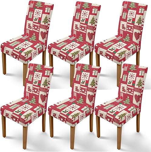 Miniatura 58 de Rnyleeg Fundas de silla de Navidad para sala de estar, diseño de muñeco de nieve azul, estampado de pájaros, fundas para sillas de comedor, 1 Muñeco