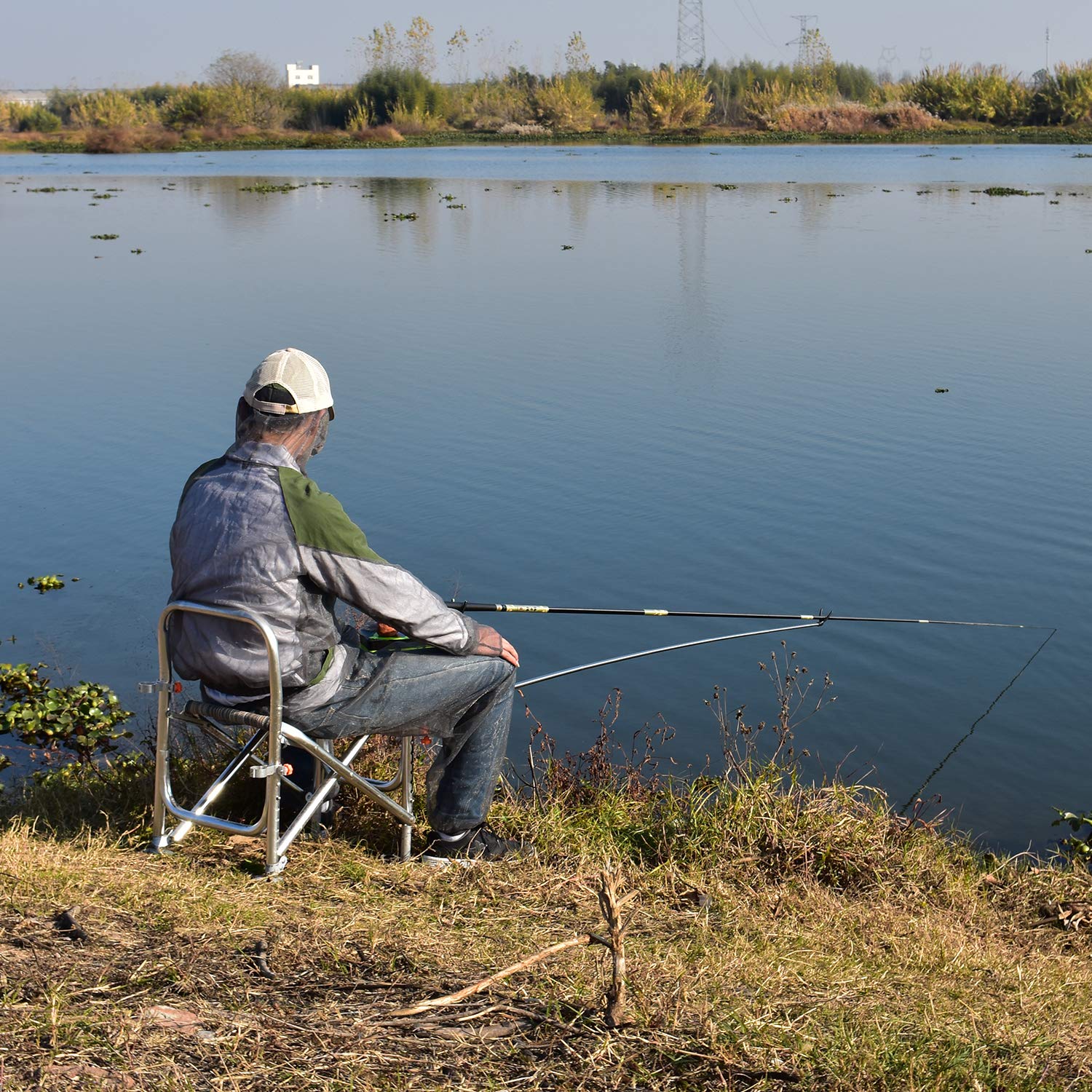 Lixada Abito Repellente per Zanzare Abiti con Cappuccio in Mesh Mosquito Prevenire Suit Giacca Bug per la Pesca A Caccia Campeggio, L/XL/XXL