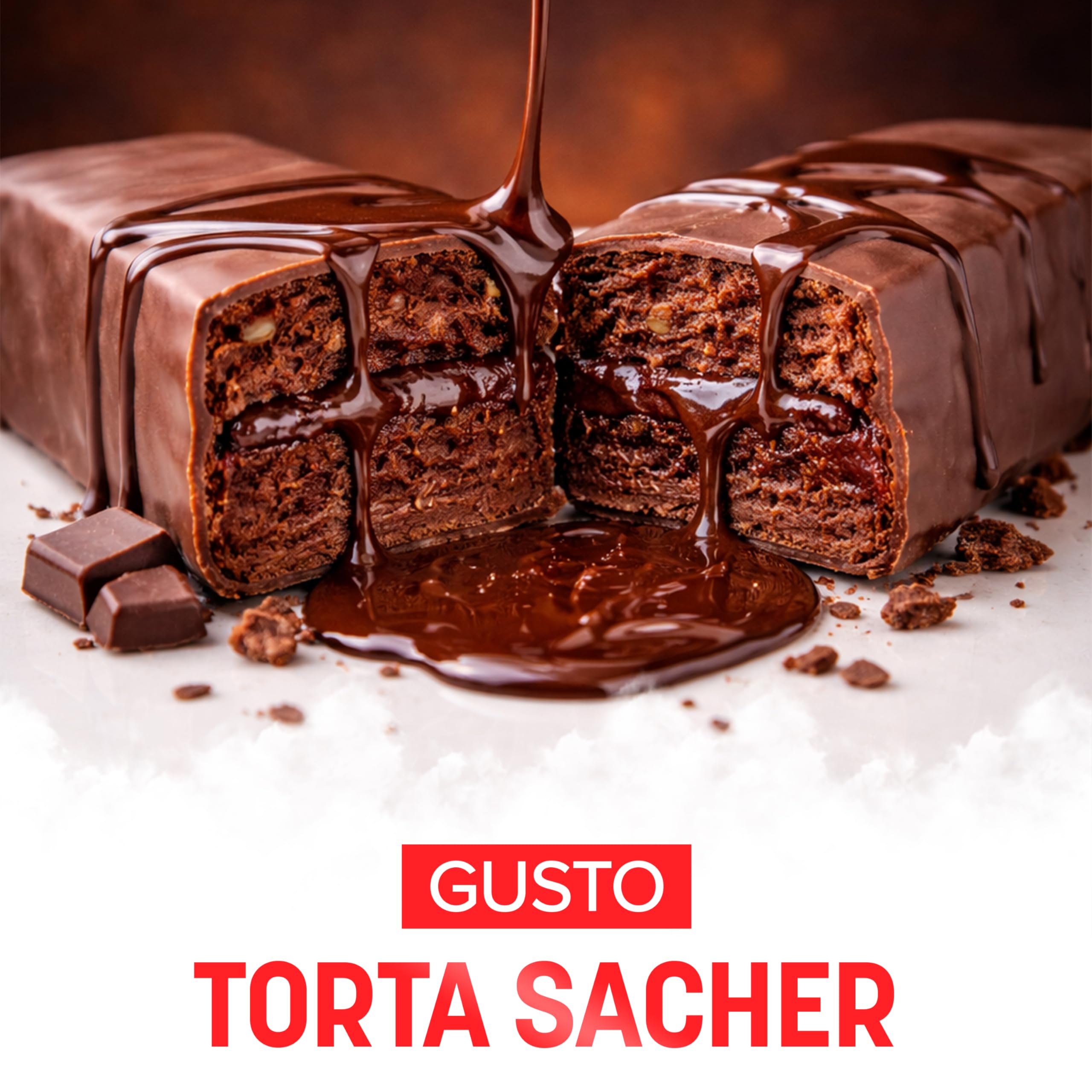 Spartan Health – Barrette con 27g di Proteine Isolate, 3g di EAA, 100mcg di cromo picolinato – Barrette Proteiche Senza Zuccheri Aggiunti e Glutine – Box 12x55g (Torta Sacher)