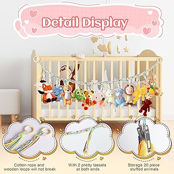 置物 karaMOVEAGIN Stuffed Animal Net or Hammock with Light,Yewiwin Macrame