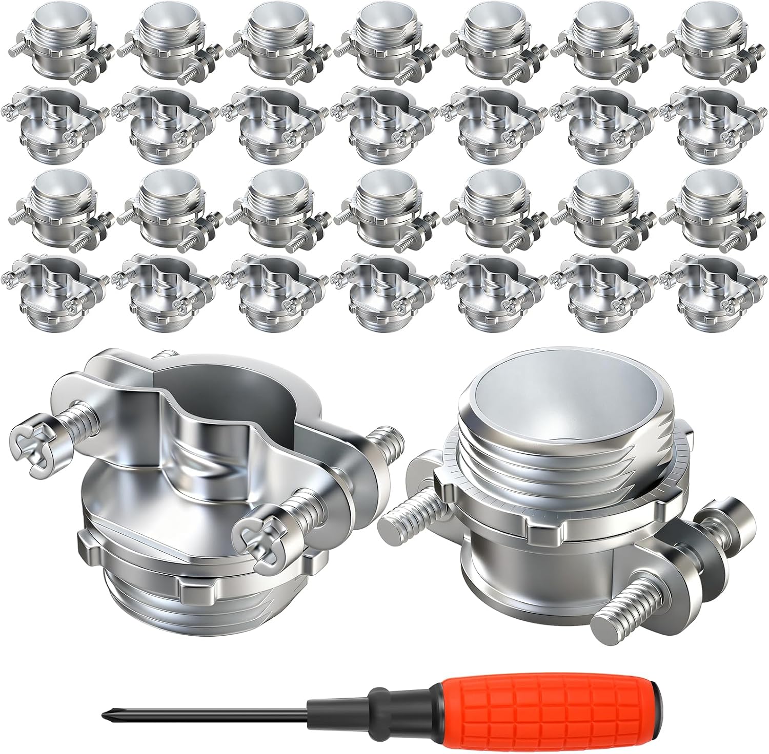 30PCS 3/4Inch Cable Connectors, Zinc Alloy Electrical Box Wire Clamp for Protect Cables