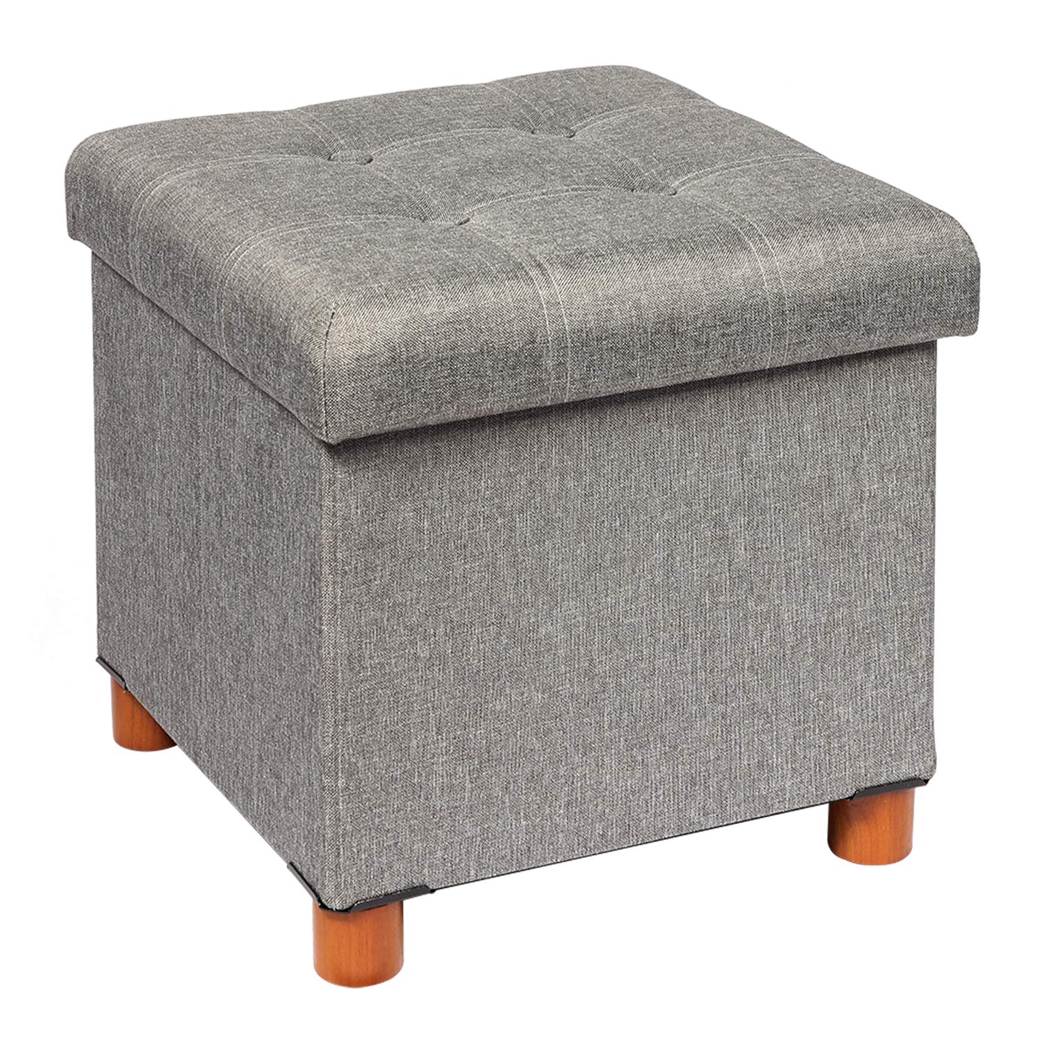 Buy B FSOBEIIALEO Storage Ottoman with Tray, Foot Stools and Ottomans with Legs, Storage Cube