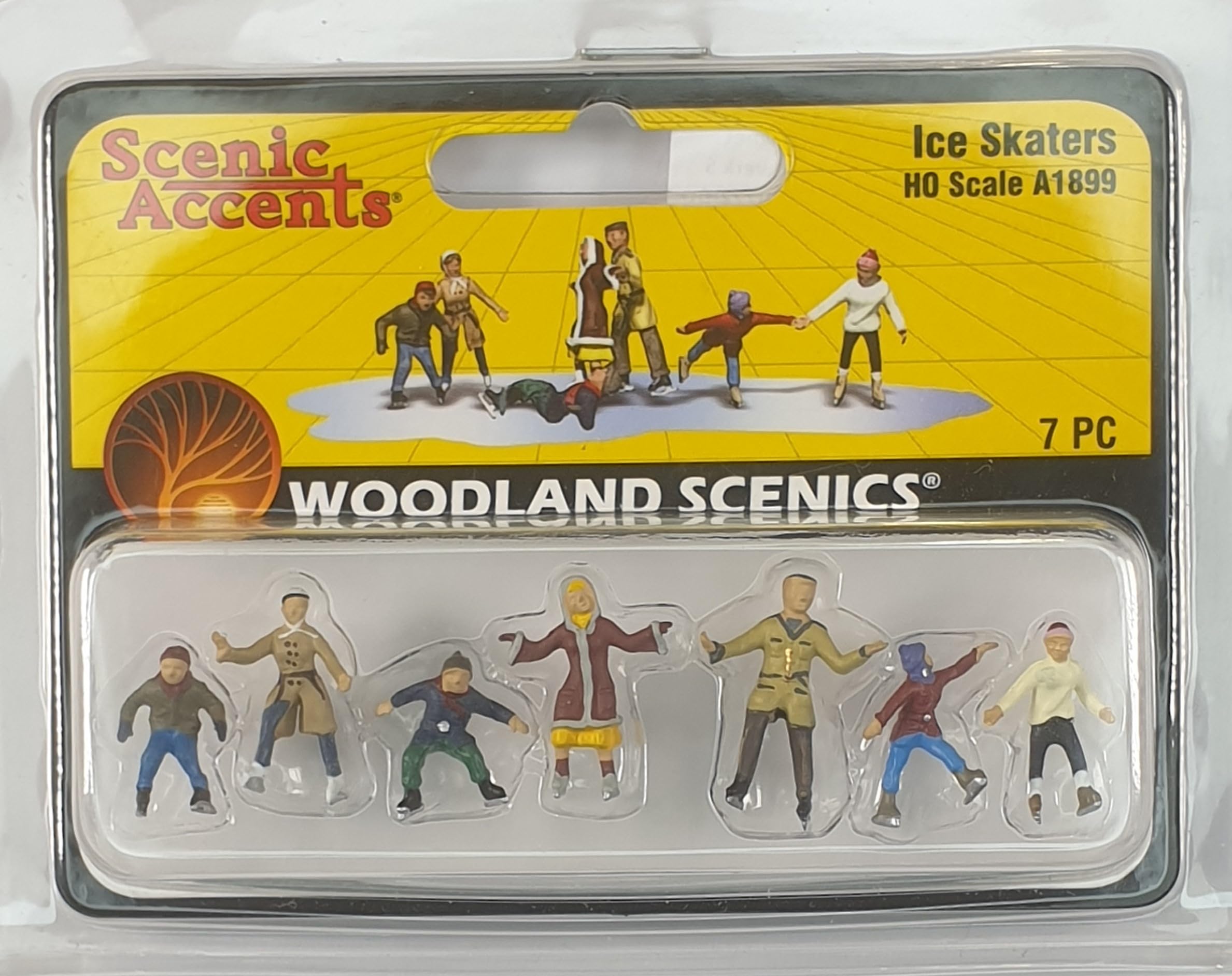 Woodland Scenics A1899 Ice Skating Ice Skater Parents Children Standing Figures Track H0 HO 1:87