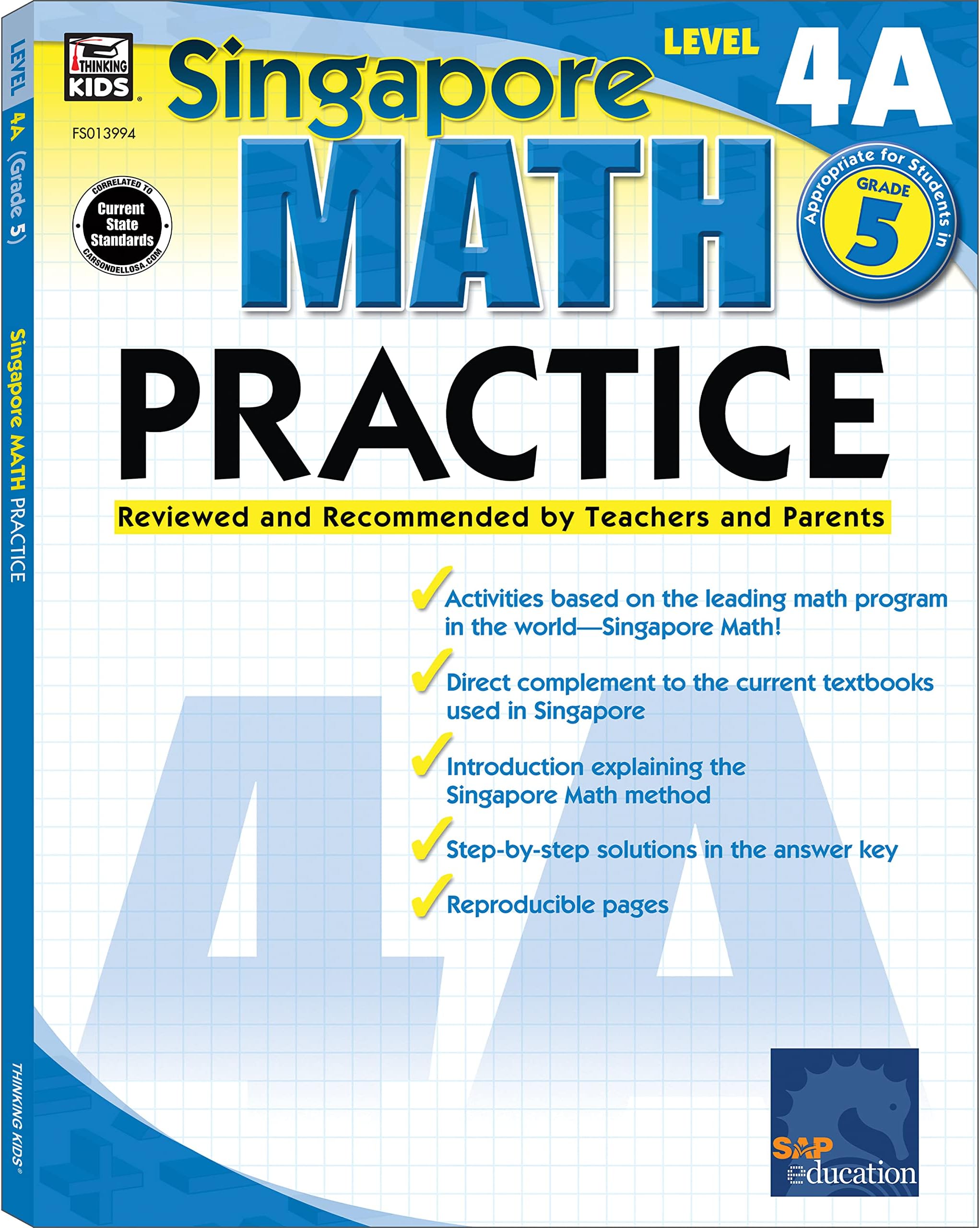Math Practice, Grade 5: Reviewed and Recommended by Teachers and Parents