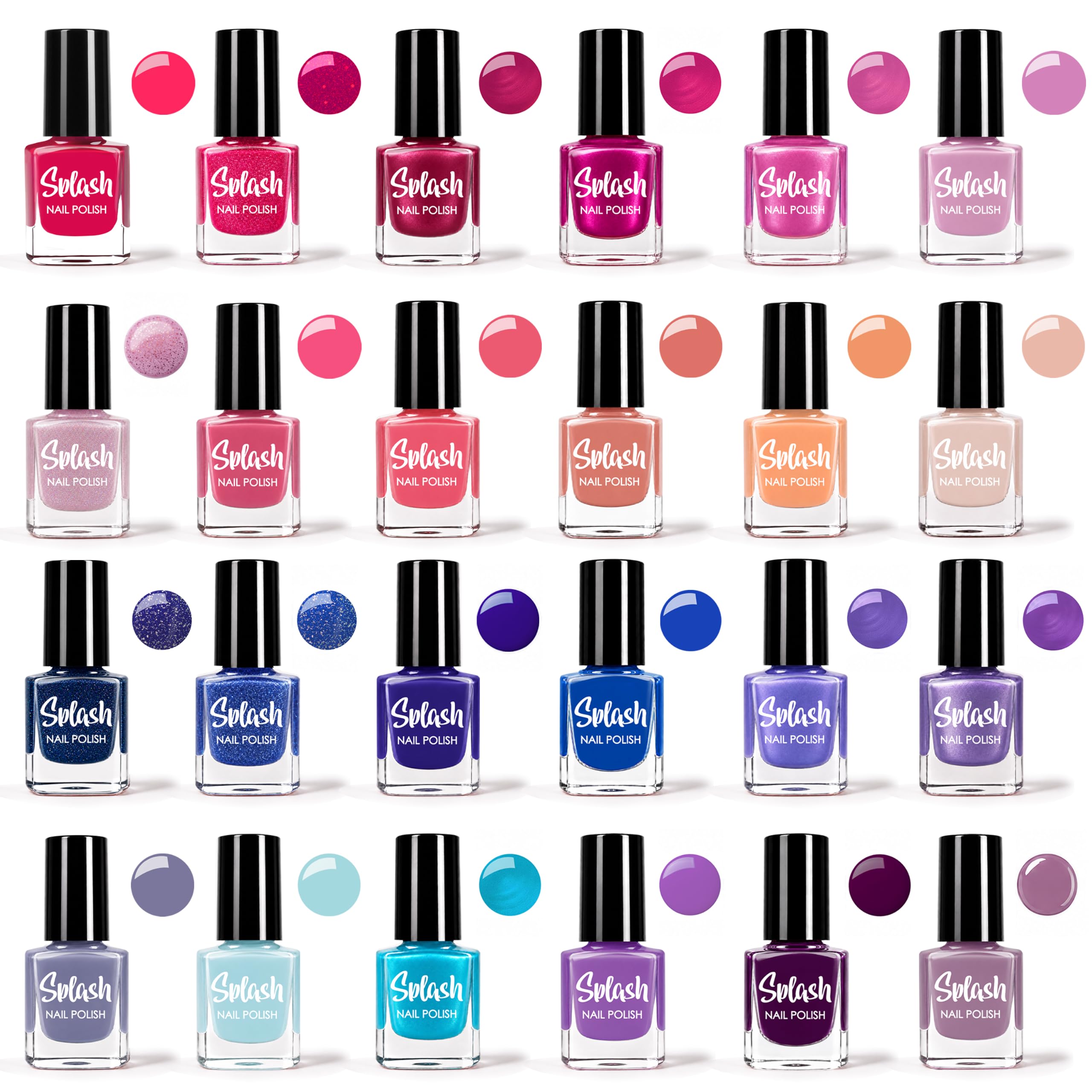 Splash 48 x Vernis À Ongles Vernis Lot De 48 Différentes Couleurs Modernes Séchage Rapide