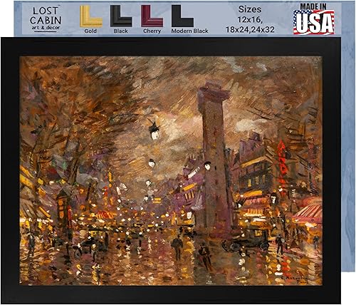 La Porte St Denis de Nuit Paris 1932 por Konstantin Alexeievitch Korovin Lienzo enmarcado para pared decoración del hogar lienzos de reproducción de