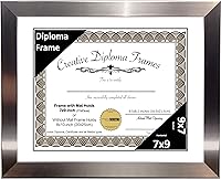 Vista 49 de Creative Picture Frames Carnegie - Marco de diploma de acero inoxidable con acabado de acero inoxidable de 12 x 16 pulgadas con vidrio negro