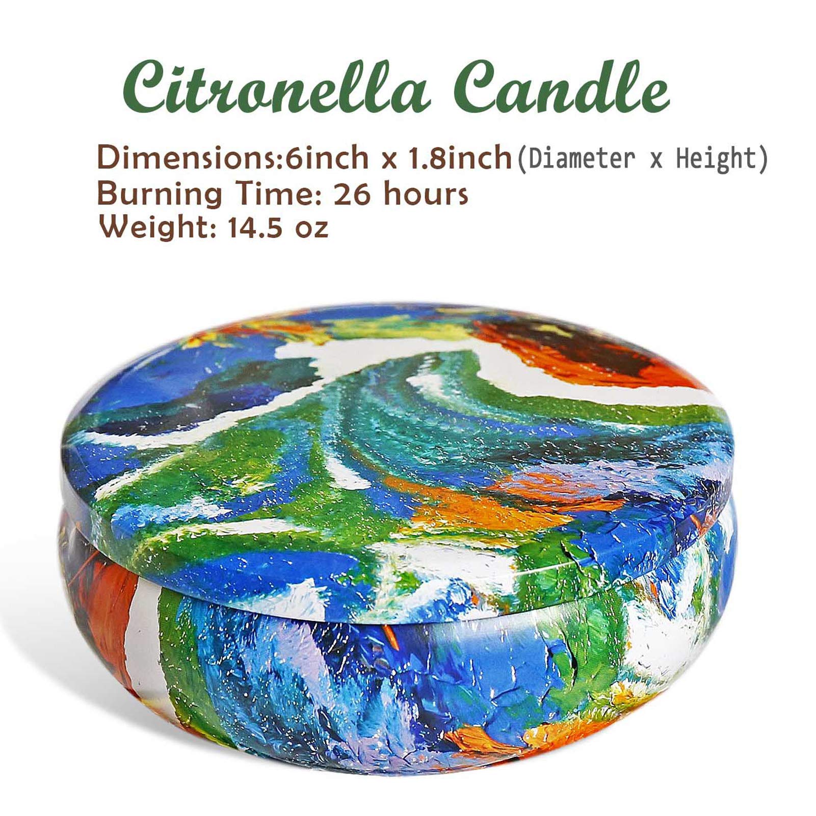 Juego de velas aromáticas de aceite de citronela, de 396 ml, con tres mechas, sin humo, para regalo de cumpleaños, Navidad, Día de la Madre