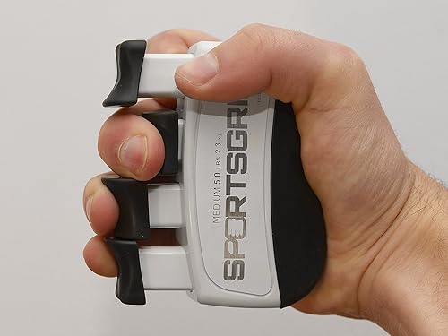 Miniatura 6 de SPORTSGRIP Ejercitador de manos y dedos (mediano - 5 libras  5.1 lbs) - El mejor fortalecedor ergonómico de dedos para mejorar el agarre para todos